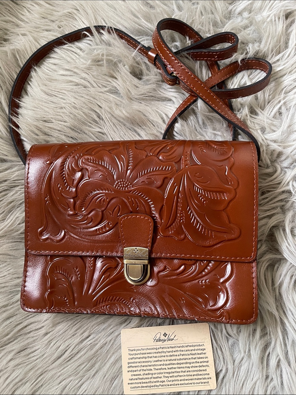 Patricia Nash 🌸Embossed gracci Leather Crossbody - Picture 7 of 8